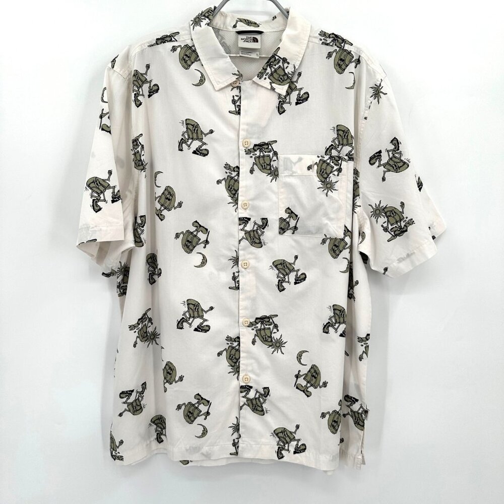 The North Face Valley Easy Short-Sleeve Shirt in Gardenia White Falfie Print XL